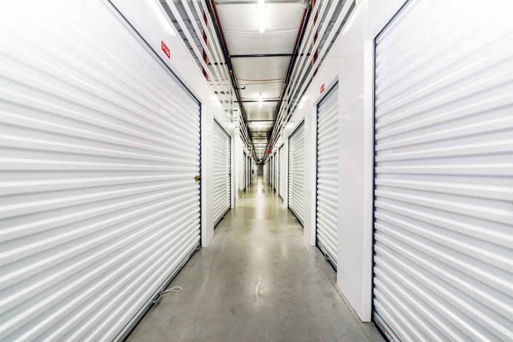Hallway with units at self storage facility in Kissimmee, Florida