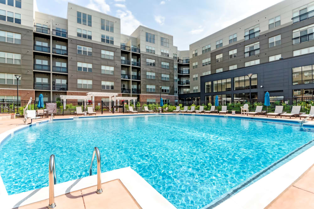 Resort-style pool at The Residences at Annapolis Junction in Annapolis Junction, Maryland