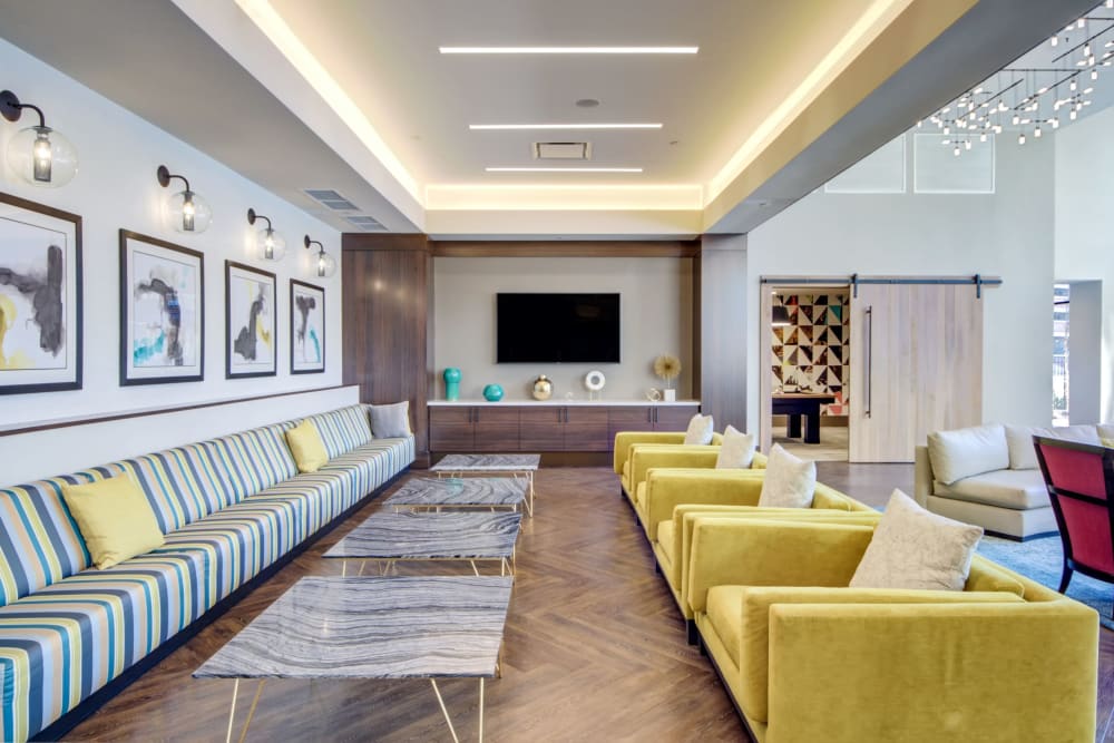 Lounge seating in the clubhouse at The Residences at Annapolis Junction in Annapolis Junction, Maryland