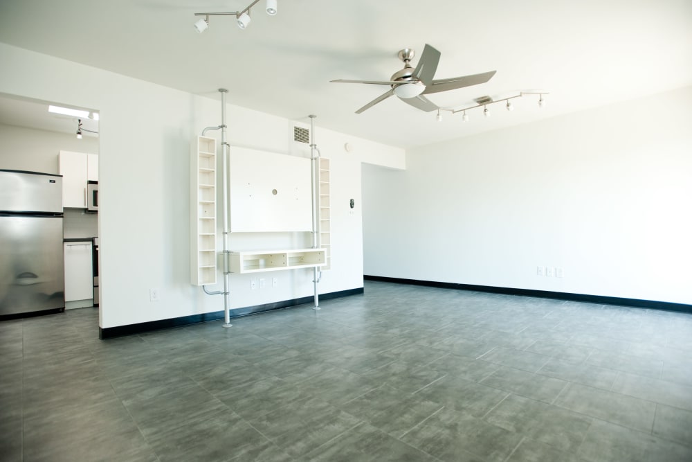 Wood flooring in an apartment at 3Fifty8 in Lexington, Kentucky