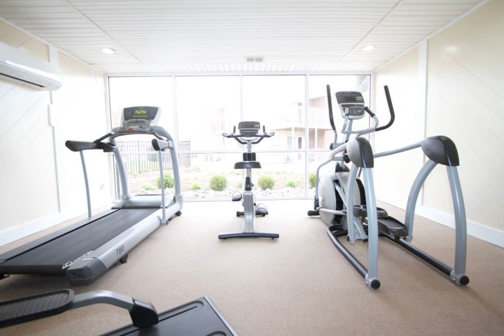 the fitness equipment at South Lake Apartments in Virginia Beach, Virginia