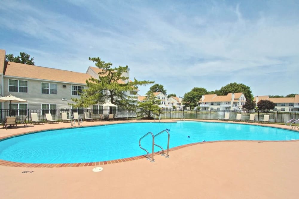 community swimming pool at Willow Lake Apartments in Virginia Beach, Virginia