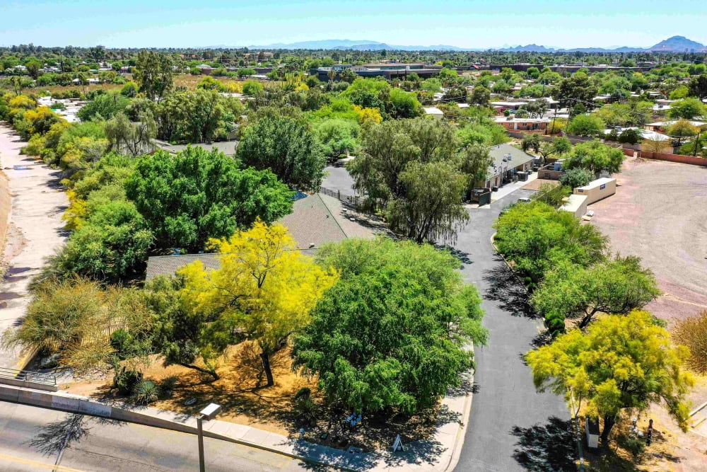 Aerial view of Pacifica Senior Living Tucson in Tucson, Arizona