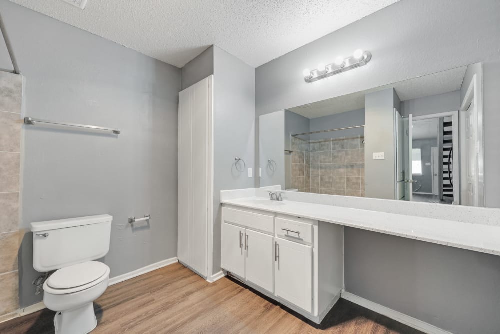 spacious bathroom at Lofts at Pecan Ridge in Midlothian, Texas