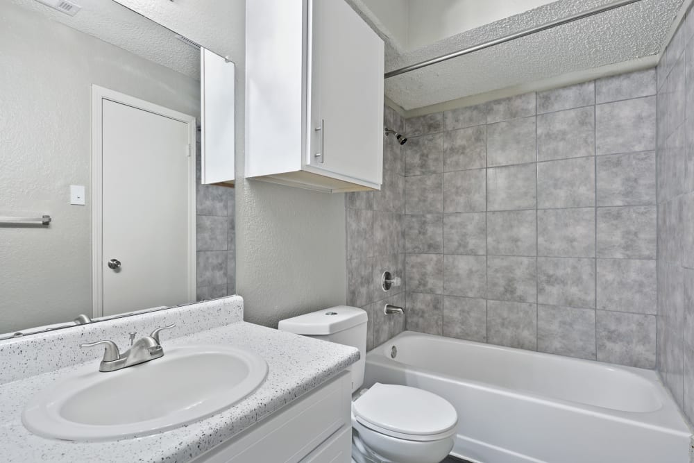 bathroom at Ridgeway Apartments in Midlothian, Texas