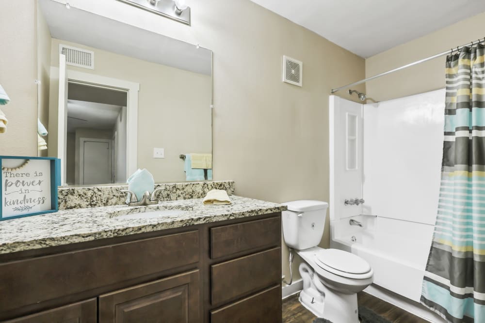 bathroom at Stonegate Apartments in Mckinney, Texas