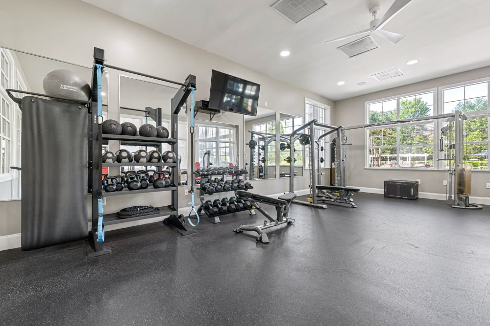 Fitness center at The Preserve at Ballantyne Commons in Charlotte, North Carolina