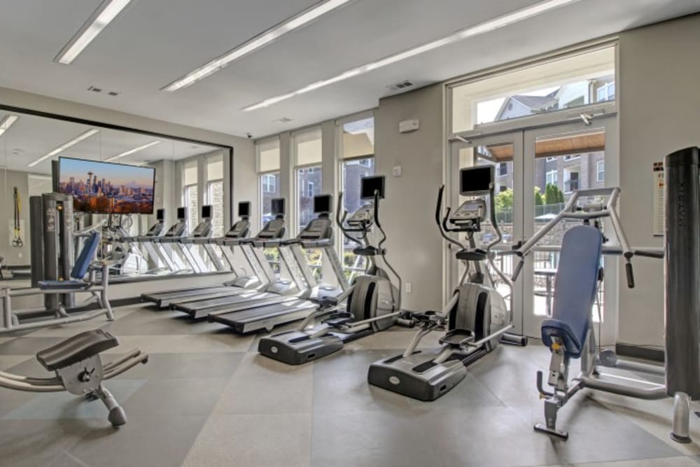Cardio equipment in the fitness center at Artessa in Franklin, Tennessee