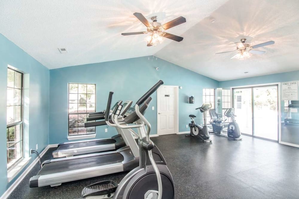 Fitness center at Cottages at Crowfield in Ladson, South Carolina