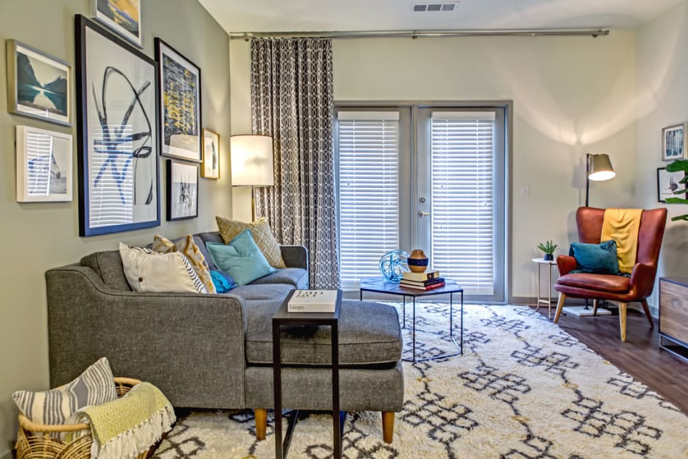 Model living room at The Standard at EastPoint in Baytown, Texas