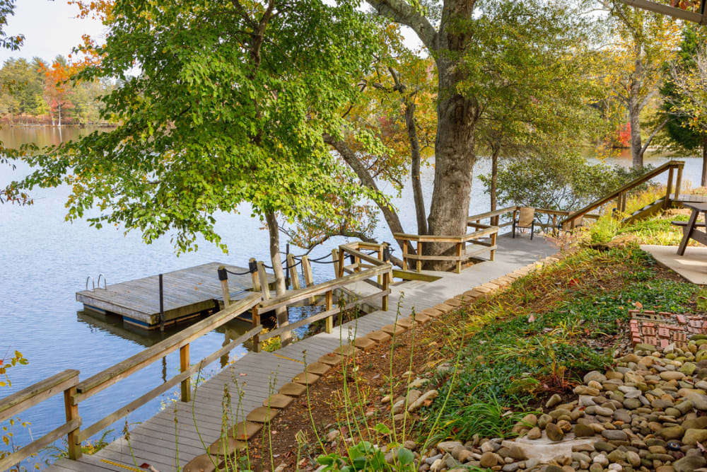 walkway and dock at Lofts by the Lake in Greer, South Carolina