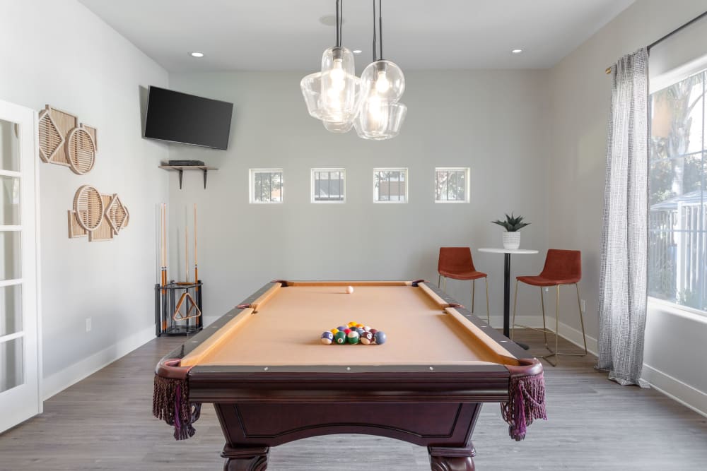 Billiards table at Sierra Oaks Apartments in Turlock, California