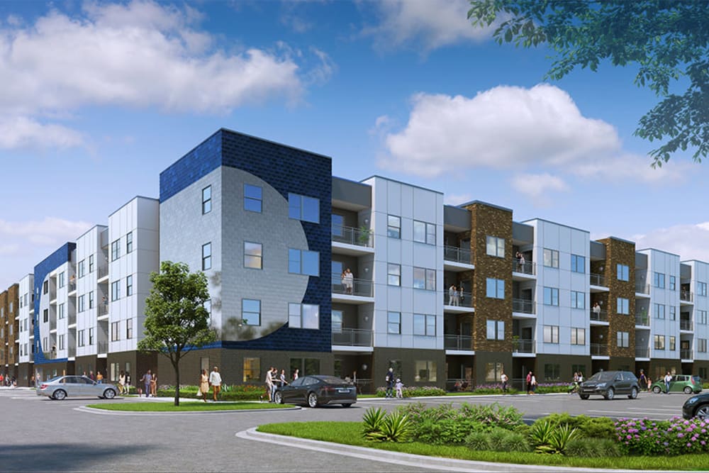 A rendering of the exterior at Constellation in Huntsville, Alabama