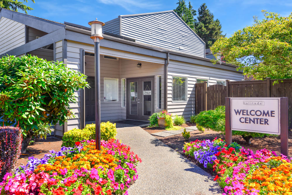 The welcome center at Latitude Apartments in Everett, Washington