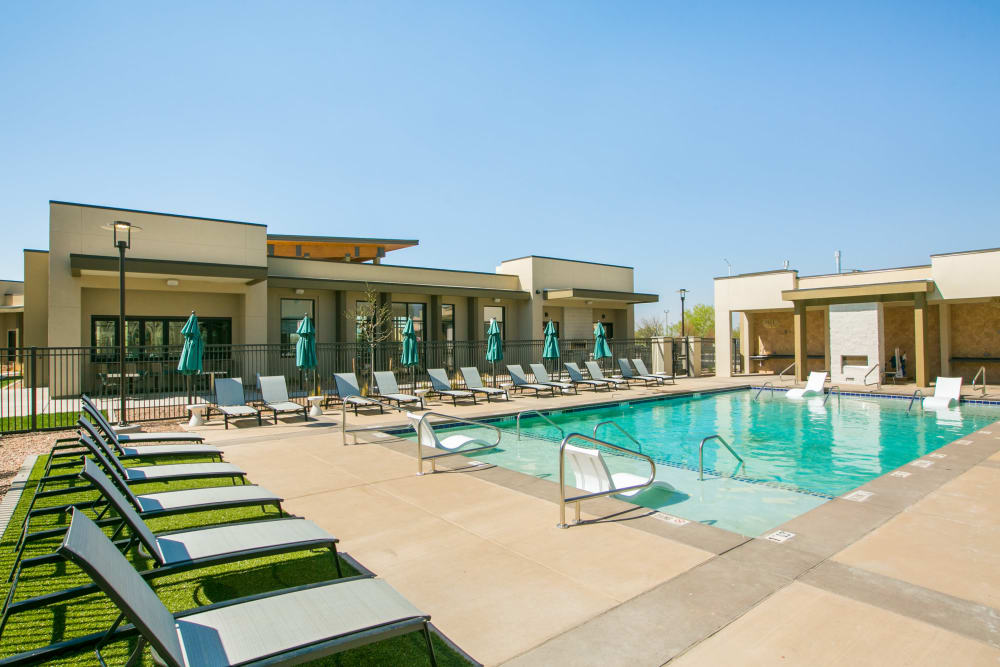 Resort style pool at Olympus de Santa Fe, Santa Fe, New Mexico