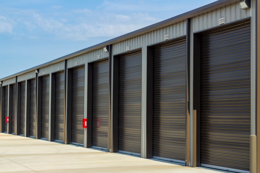 The drive up storage units available for rent at Snell Self Storage In Troy