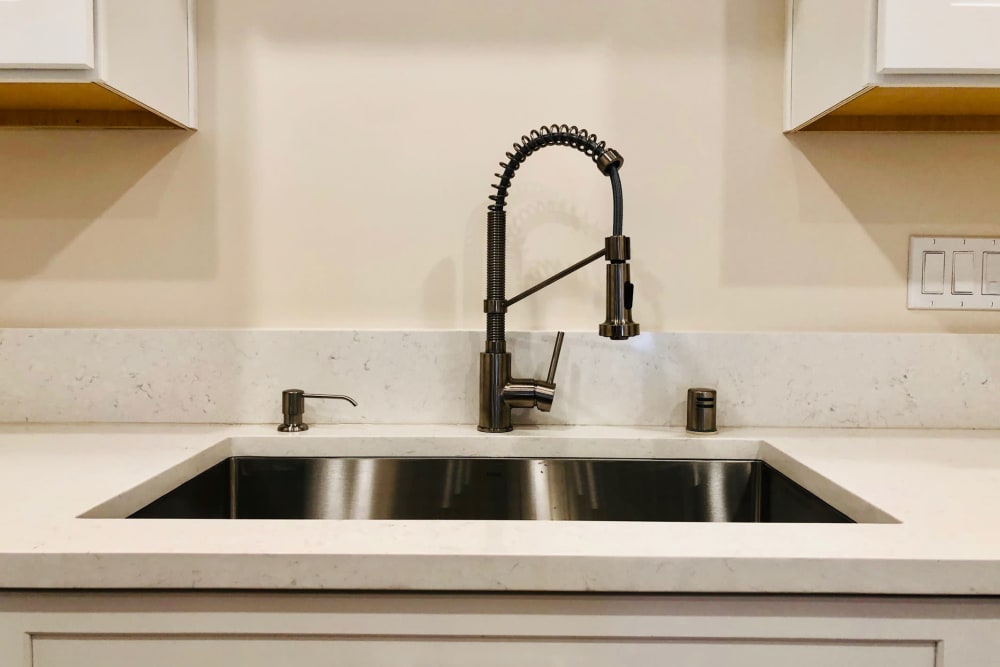 stainless steel sink at Farmstead at Lia Lane in Santa Rosa, California