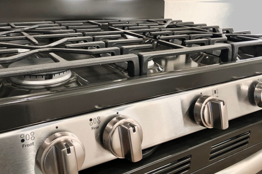 a gas range stove at Farmstead at Lia Lane in Santa Rosa, California