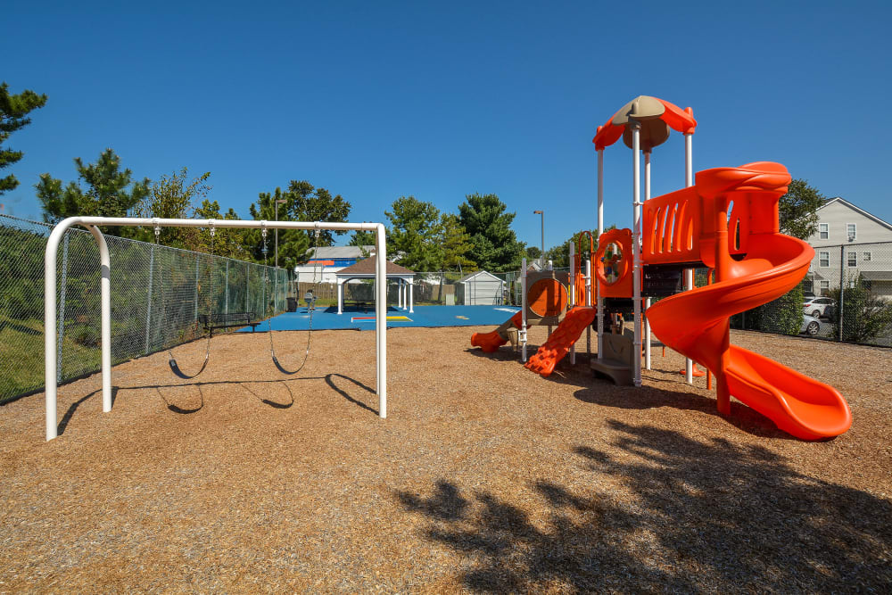 Childrens slide and playground at Stonegate Apartments in Elkton, Maryland