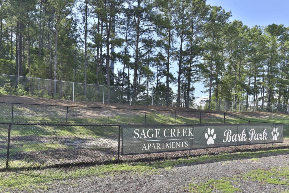 Big dog park at Sage Creek Apartments in Augusta, Georgia