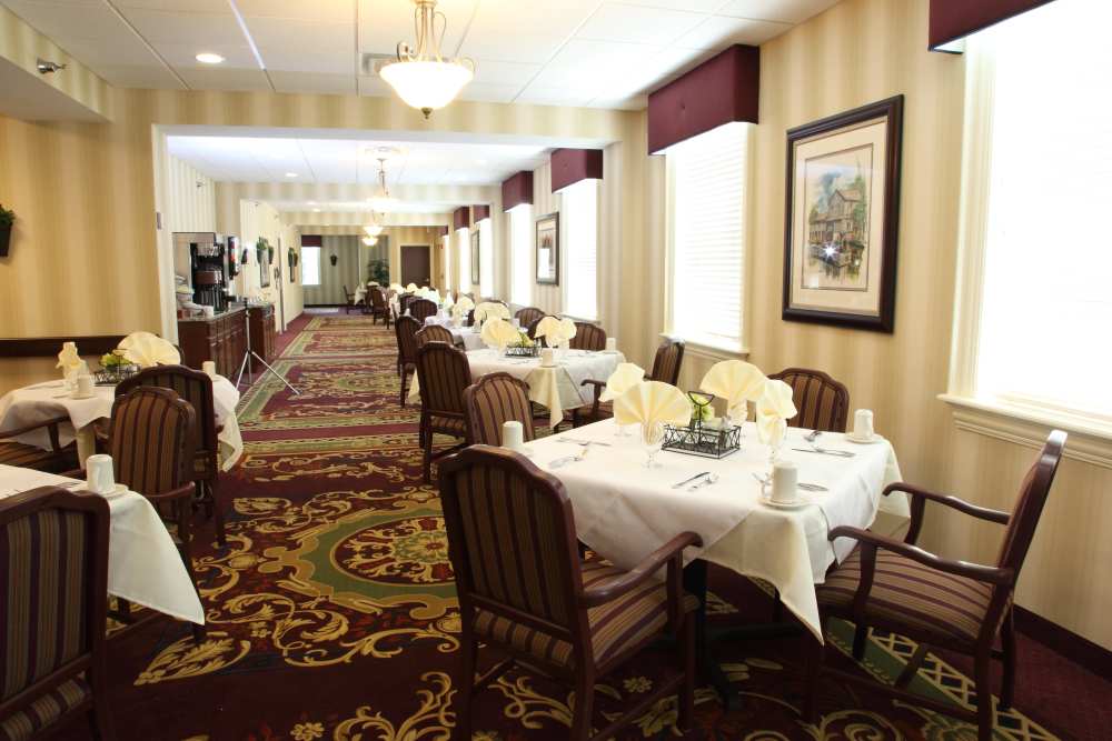 Dining area at Corp Site Testing in Bend, Oregon