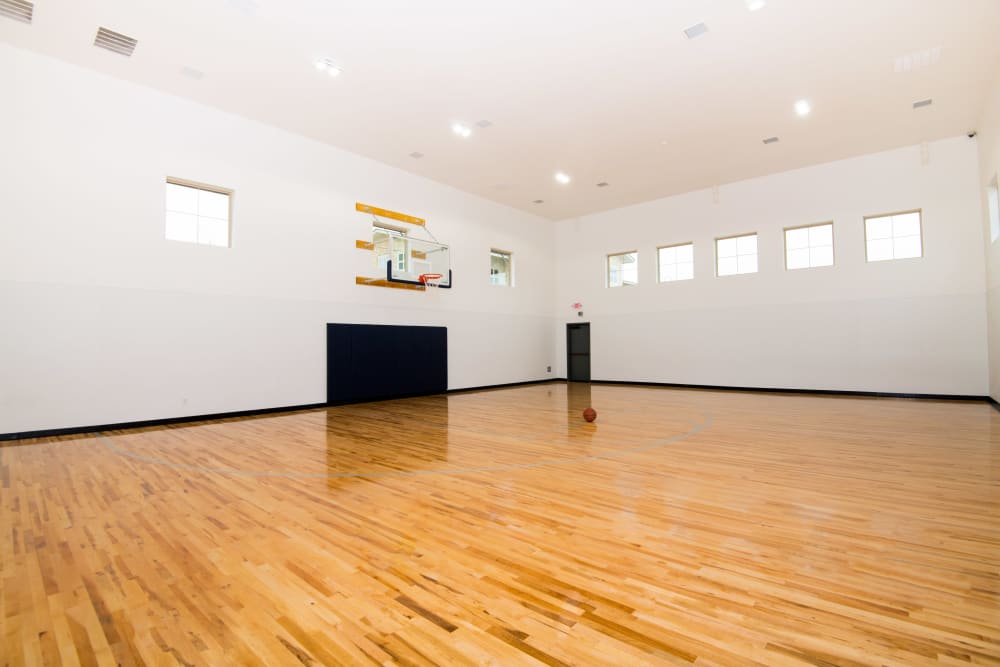 Indoor basketball court at Estates of Richardson