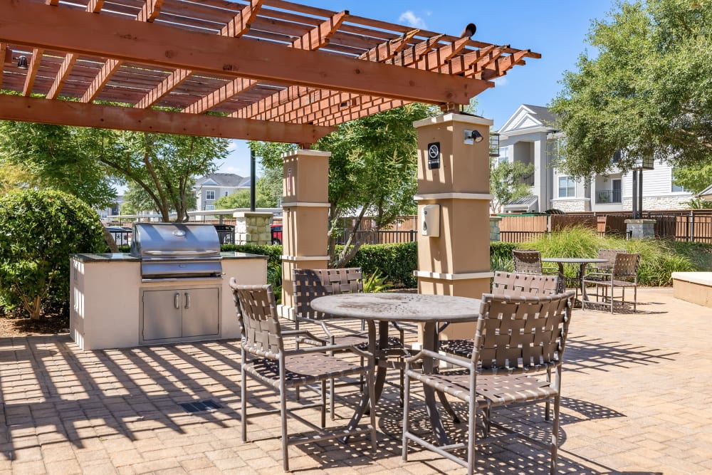 BBQ Area at Marquis at The Woodlands in Spring, Texas