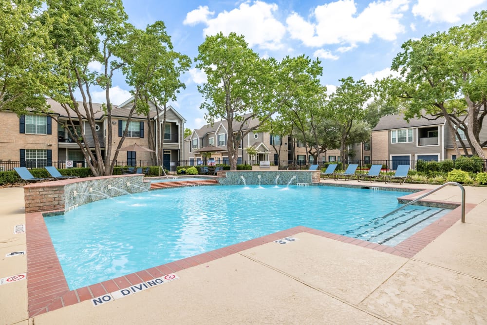 Outdoor pool at Marquis at Westchase in Houston, Texas