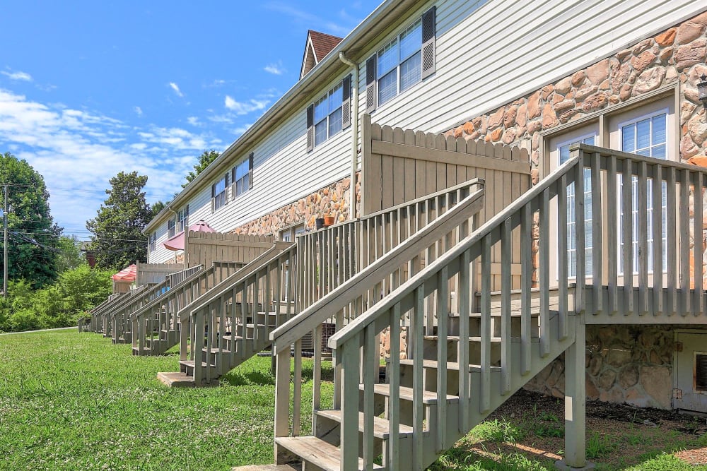 Quality stairs at Country Oaks Apartments in Hixson, Tennessee