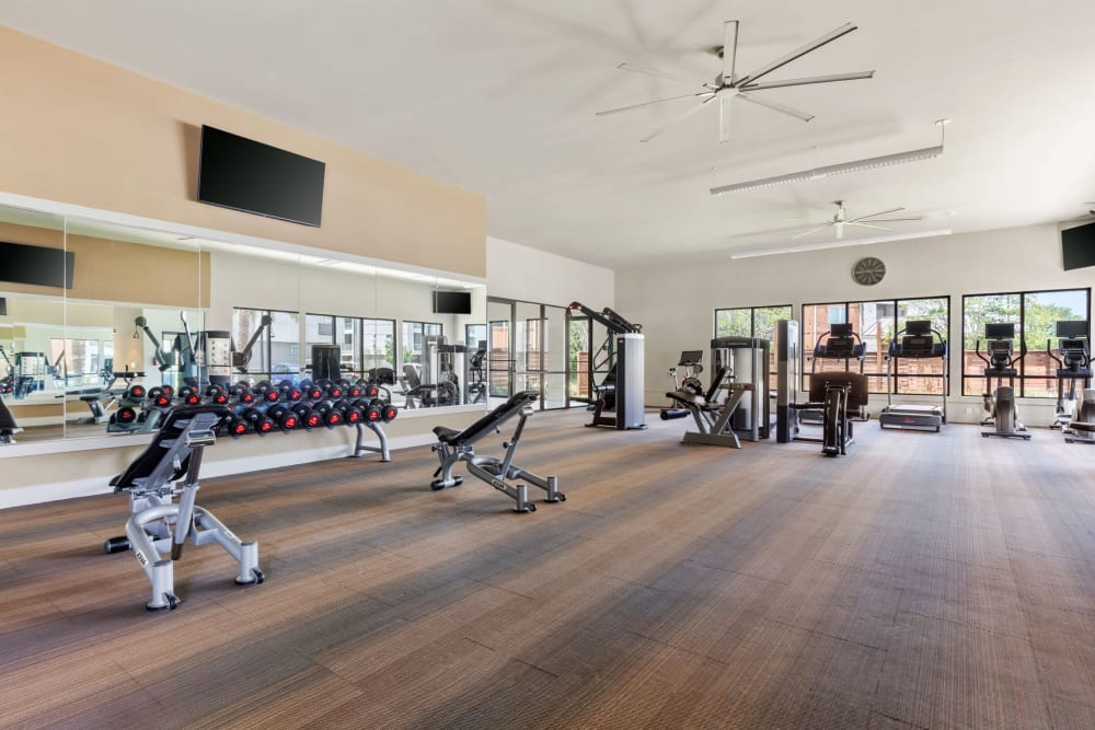 Fitness center at The Point at Town Center in Jacksonville, Florida