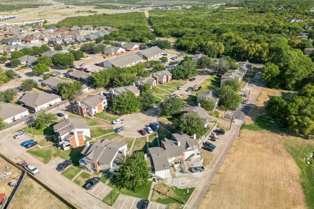 aerial view at Pecan Ridge in Midlothian, Texas