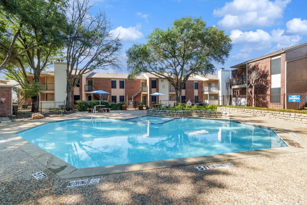 Sparkling pool  at Willow Glen in Fort Worth, Texas