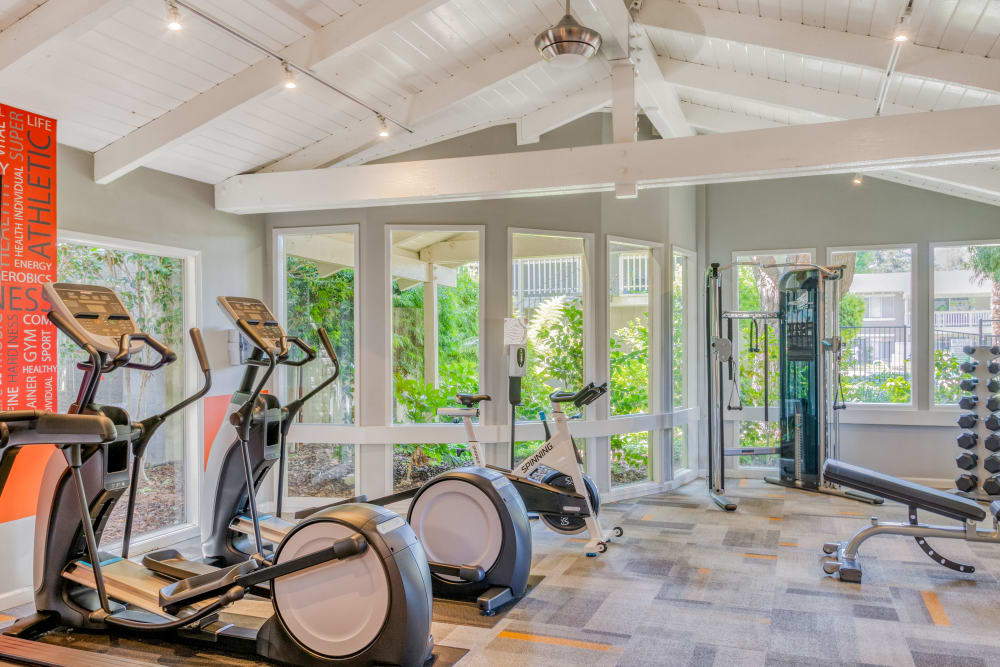 Fitness center at Countrywood in Fremont, California