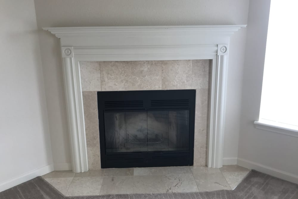 Resident apartment fireplace at Lakeshore Apartment Homes in Evansville, Indiana