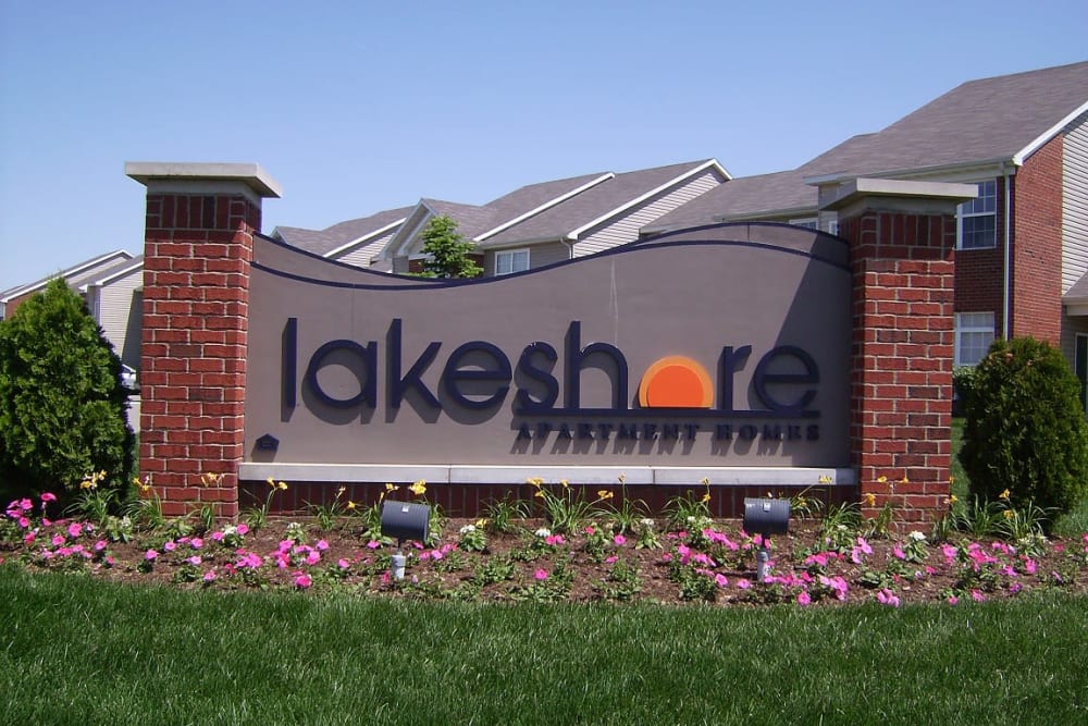 Community landmark at Lakeshore Apartment Homes in Evansville, Indiana