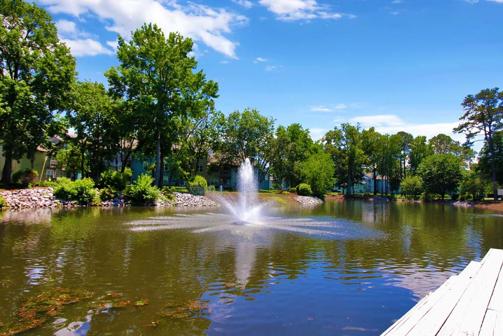 Water fountain at Runaway Bay Apartments in Virginia Beach, Virginia