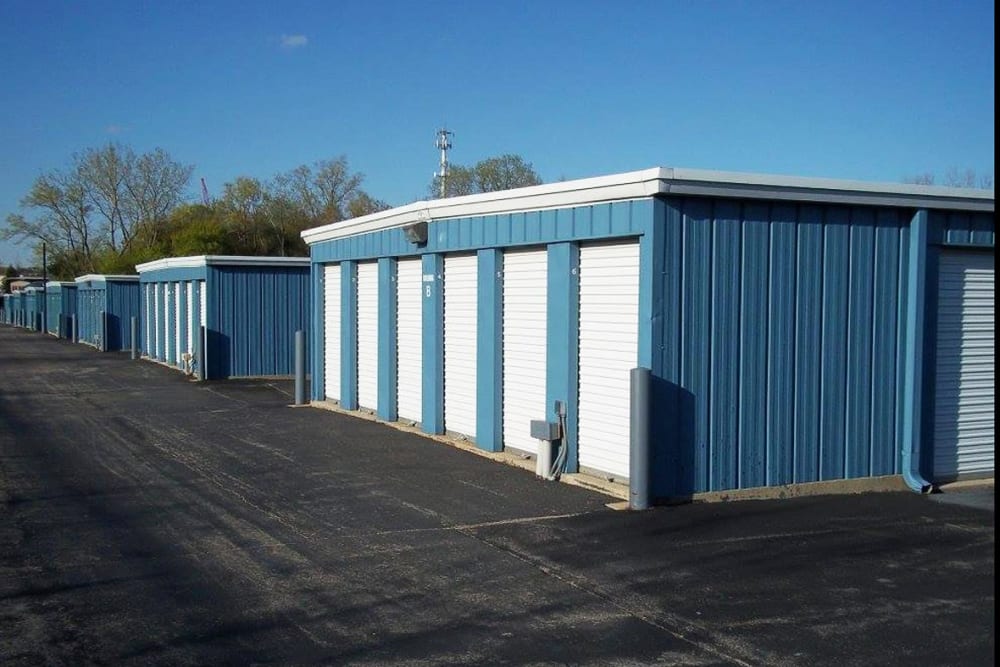 Ground floor storage units at Trojan Storage of South Elgin in South Elgin, Illinois