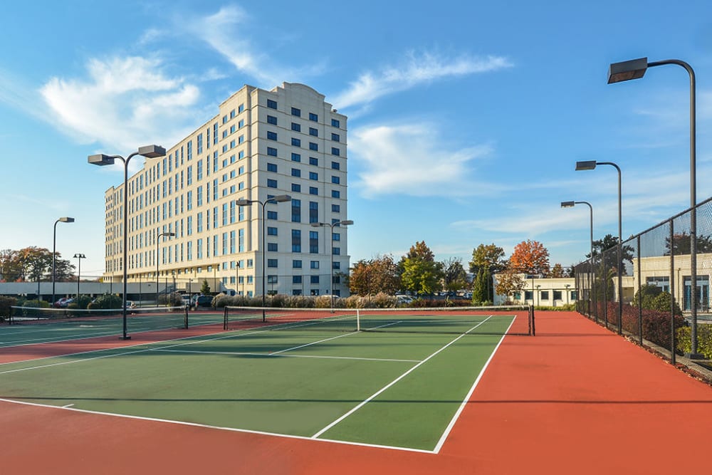 Tennis court at Cherry Hill Towers in Cherry Hill, New Jersey