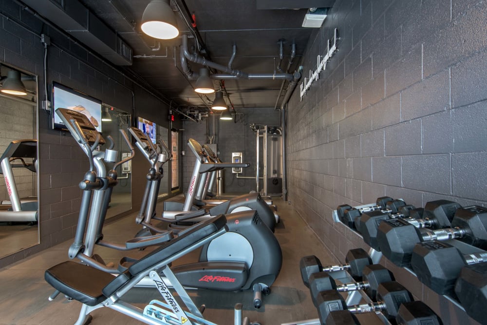 Fitness center at The Monroe, Morristown, New Jersey
