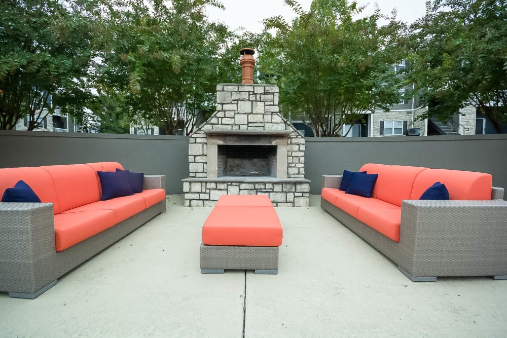 Outdoor fireside seating at Providence Trail in Mt Juliet, Tennessee