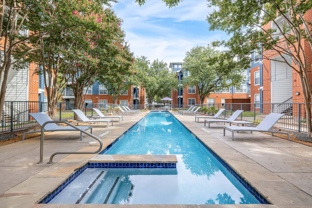 Outdoor lap pool at Marquis on Gaston in Dallas, Texas