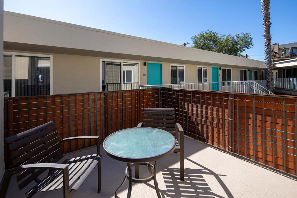 Private patio at Villas at Carlsbad in Carlsbad, California