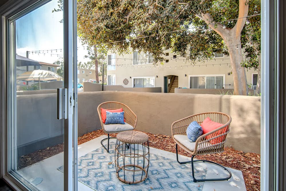 Private patio at Villas at Carlsbad in Carlsbad, California