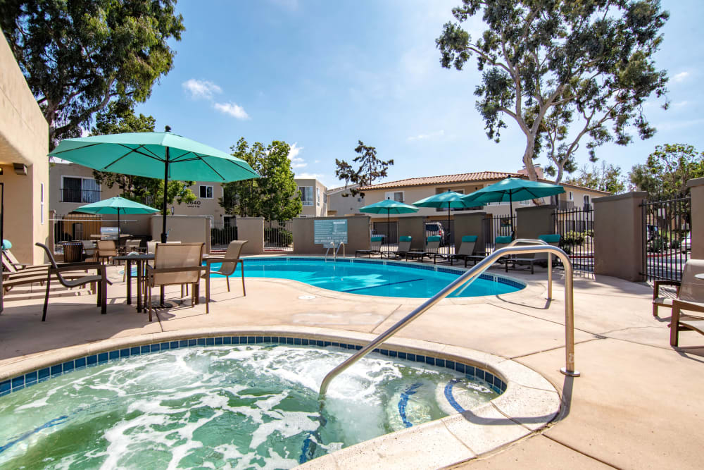 Pool and hot tub at Villas at Carlsbad in Carlsbad, California