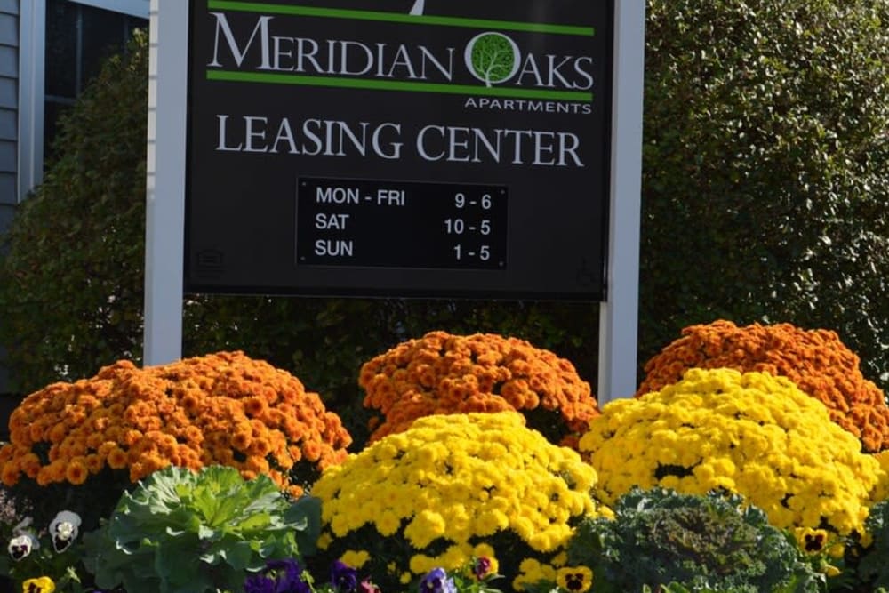 Learning center landmark at Meridian Oaks Apartments in Greenwood, Indiana