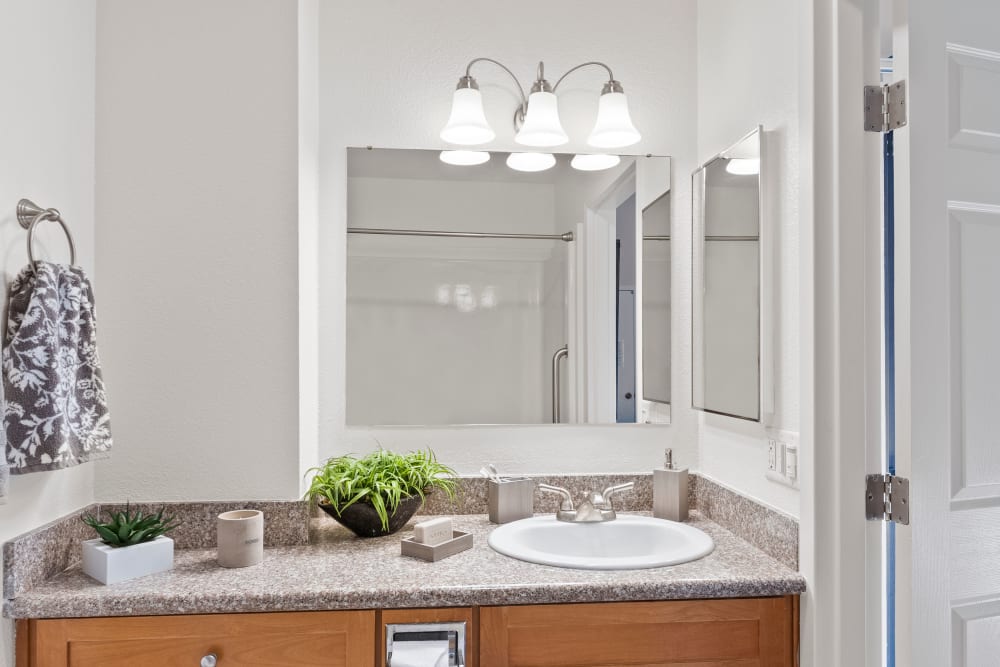 Resident bathroom at Pacifica Senior Living Burlingame in Burlingame, California