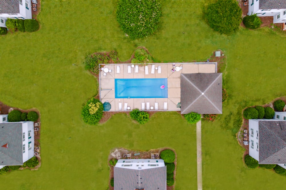 Pool aerial at Sterling Oaks in Norfolk, Virginia
