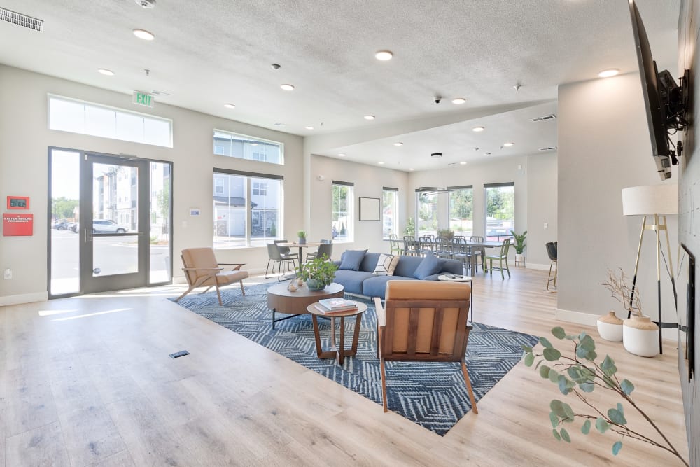 Leasing office interior at Fields on 15th Apartment Homes in Longmont, Colorado