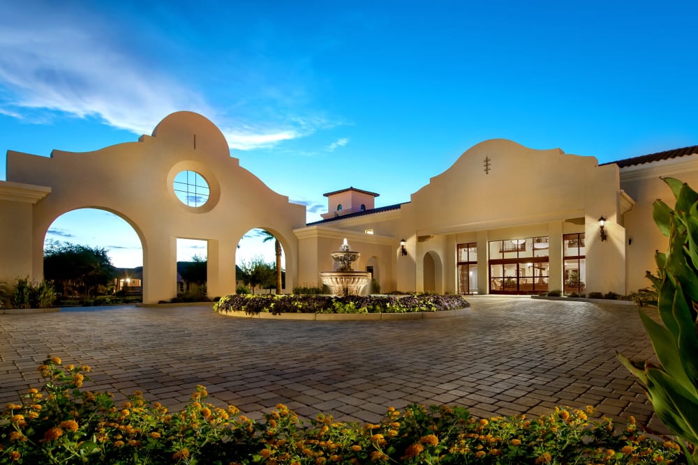 Entrance at Clearwater Agritopia in Gilbert, Arizona