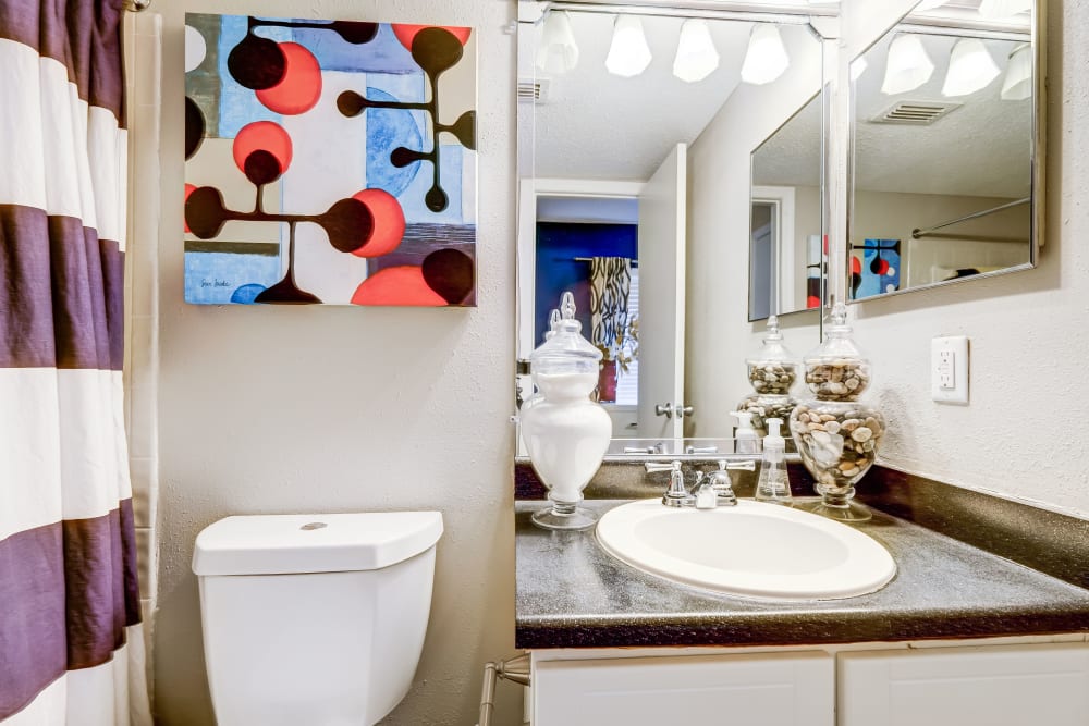Full bathroom at Hampton Greene Apartment Homes in Columbia, South Carolina